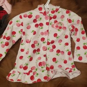 Infant cherry button hoodie